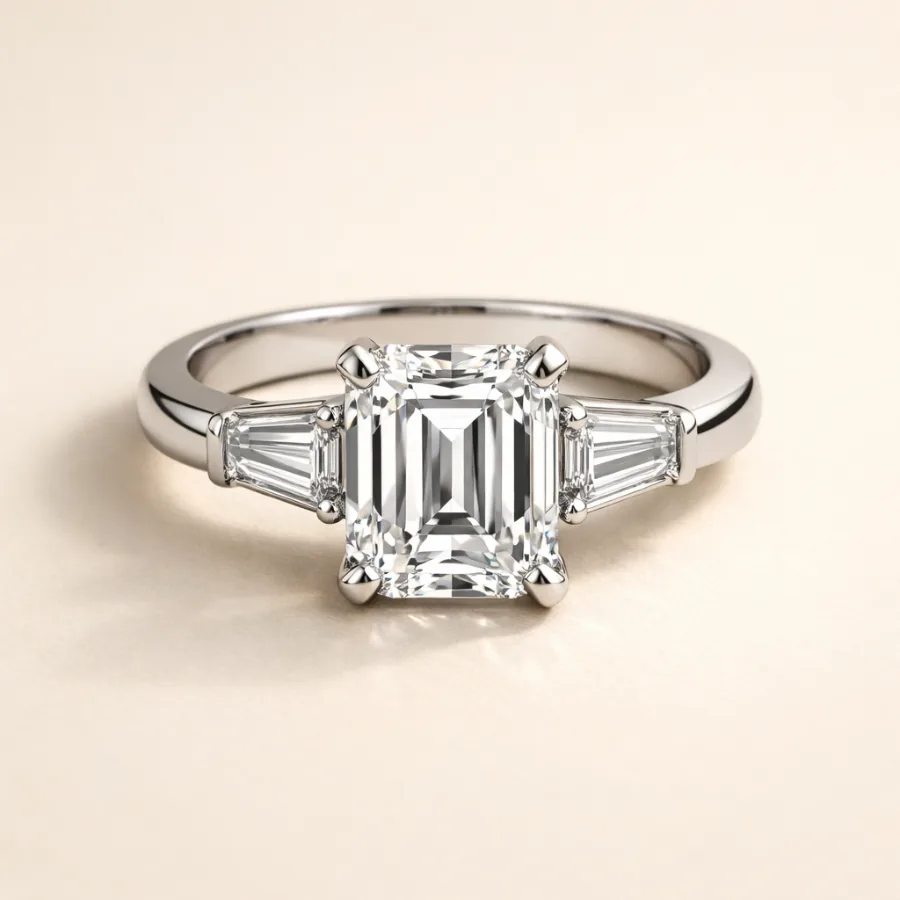 Emerald Three-Stone